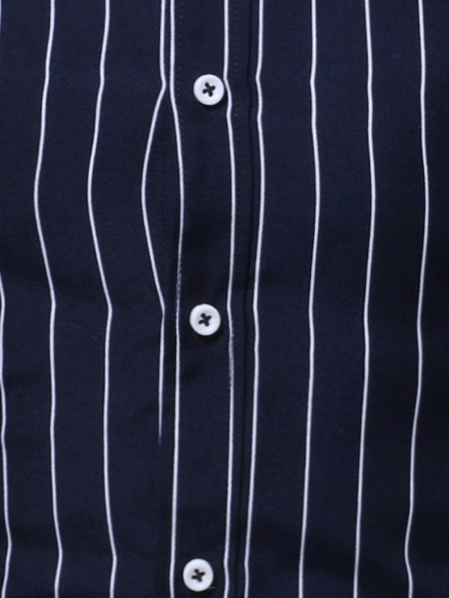 Camicia a maniche lunghe casual verticale da uomo