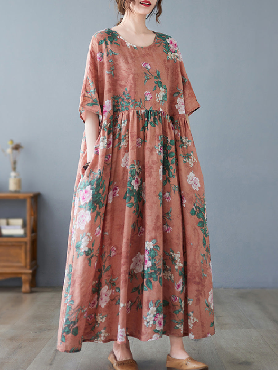 Floral Plus Size Casual Dress