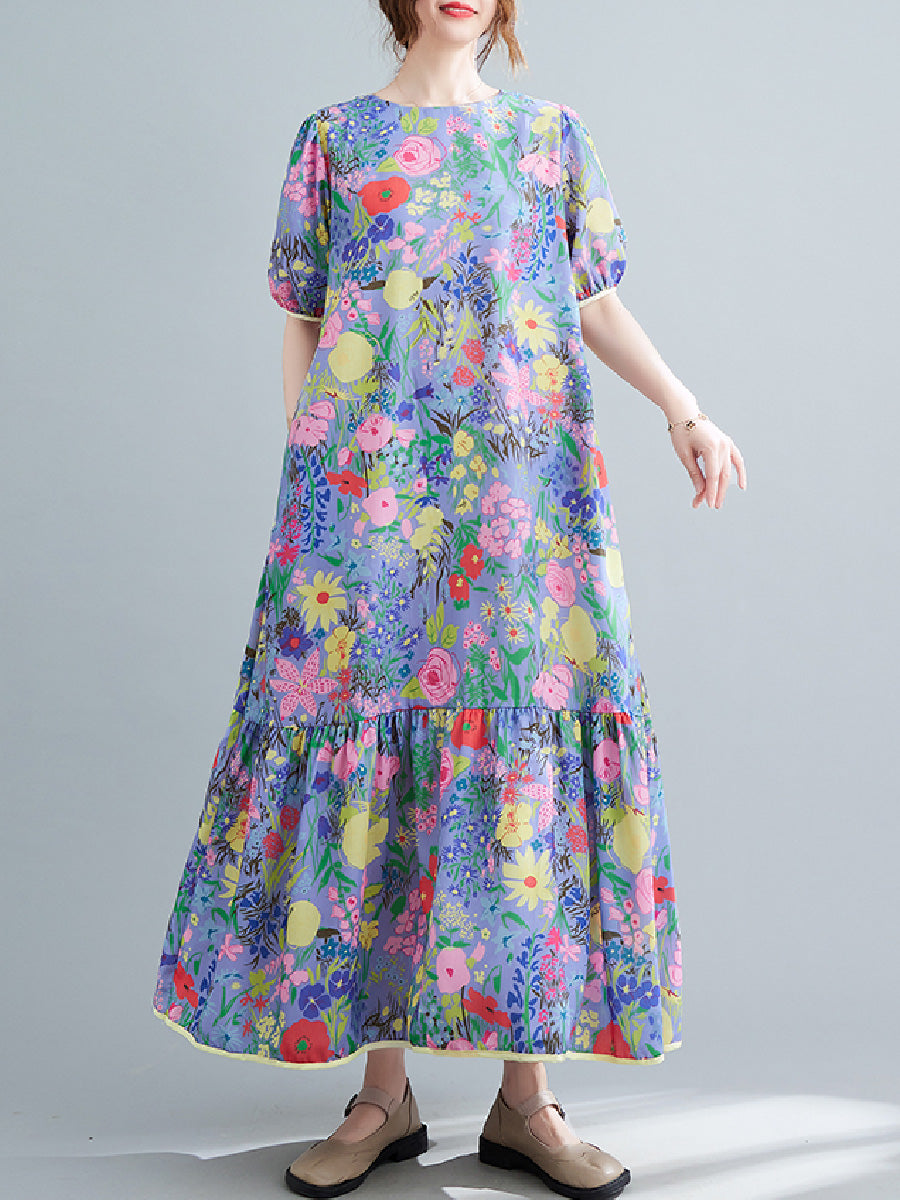 Floral Holiday Loose Dress