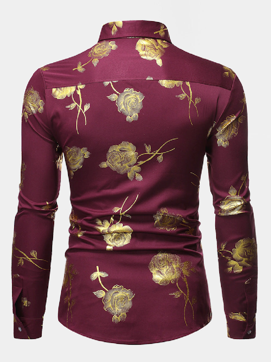 Men's rose gilded long sleeve shirt