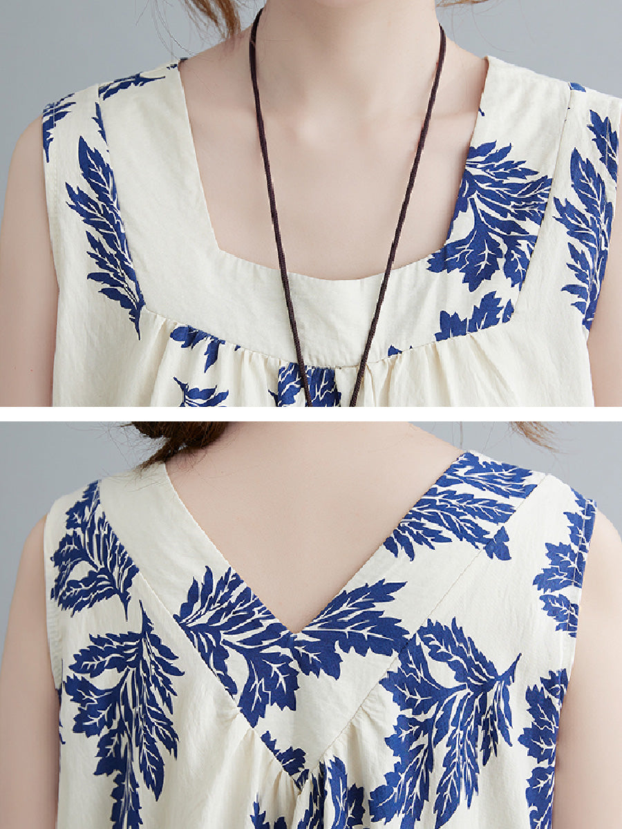 Leaf Casual Print Dress