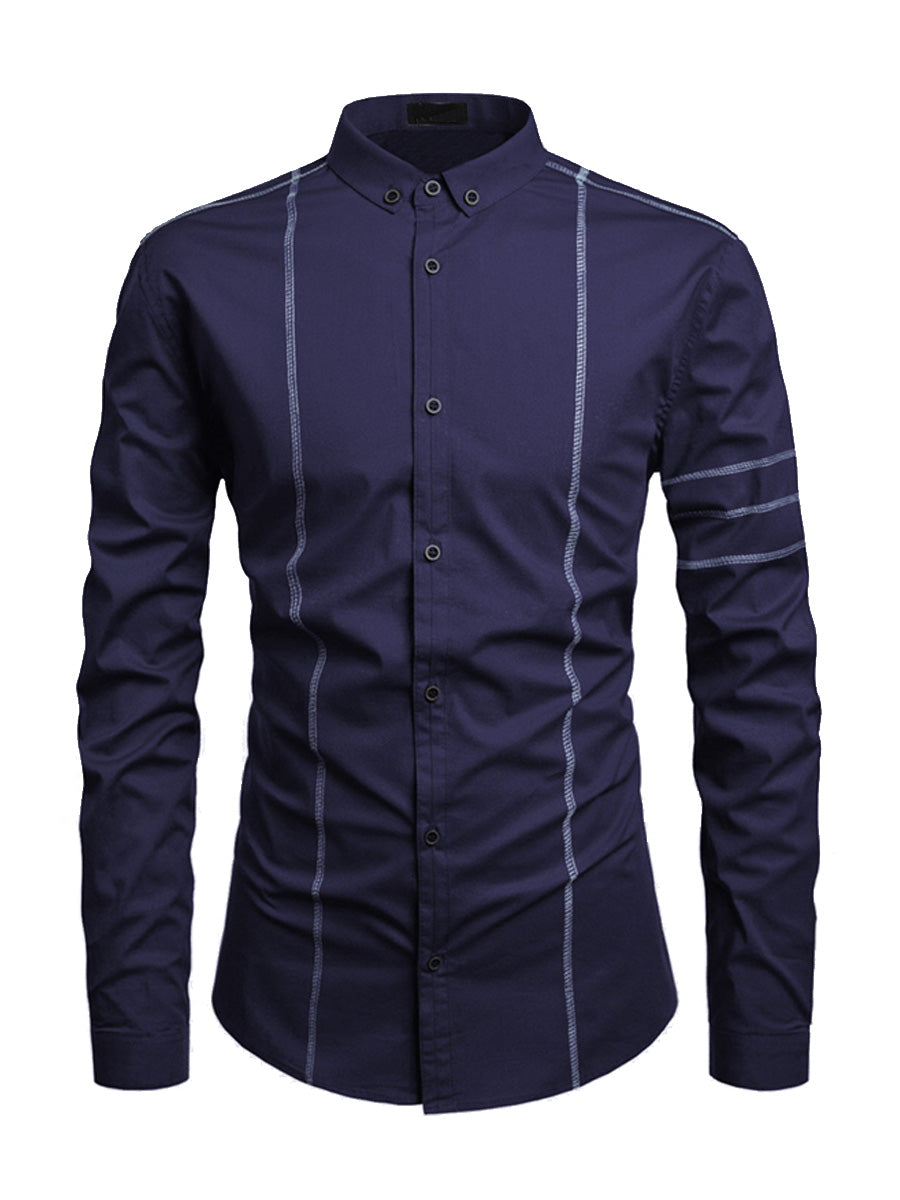 Camicia a maniche lunghe casual da uomo