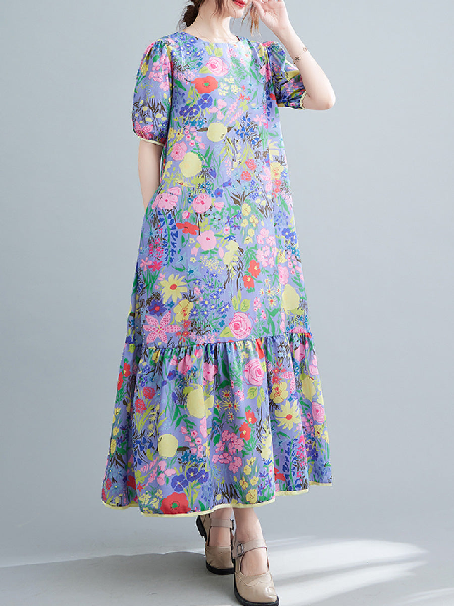 Floral Holiday Loose Dress