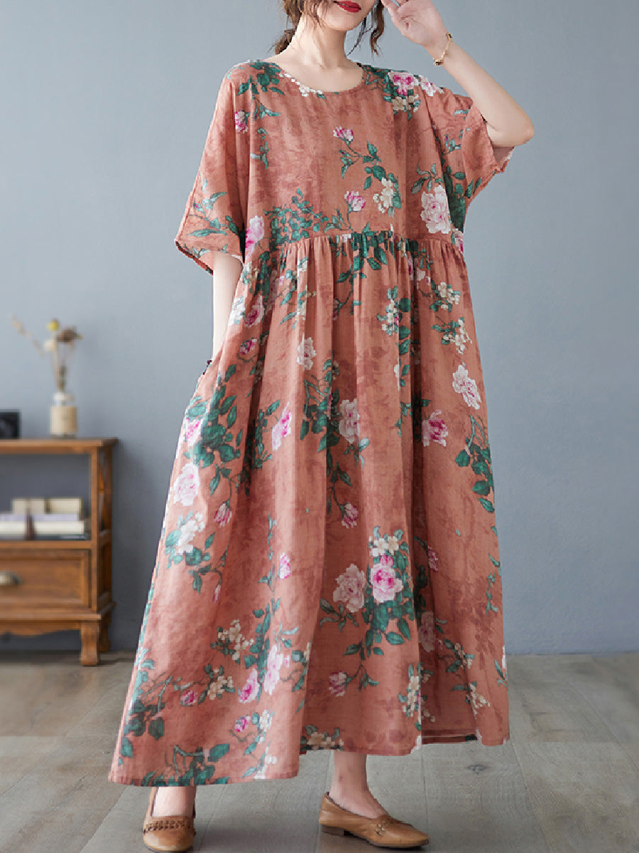 Floral Plus Size Casual Dress