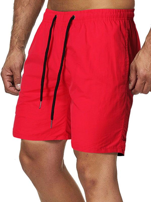 Men's Solid Surf Beach Casual Shorts