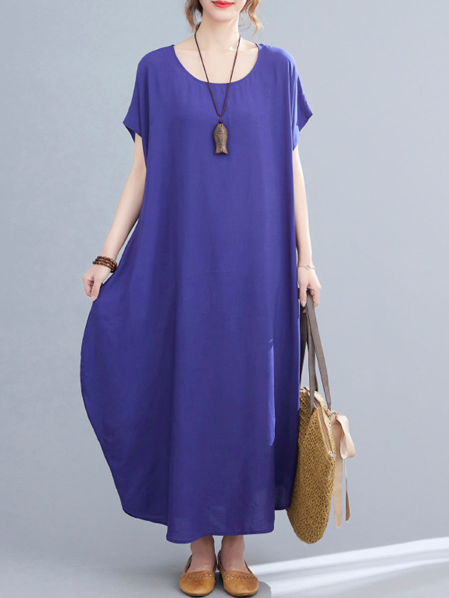 Oversized Solid Color Dress