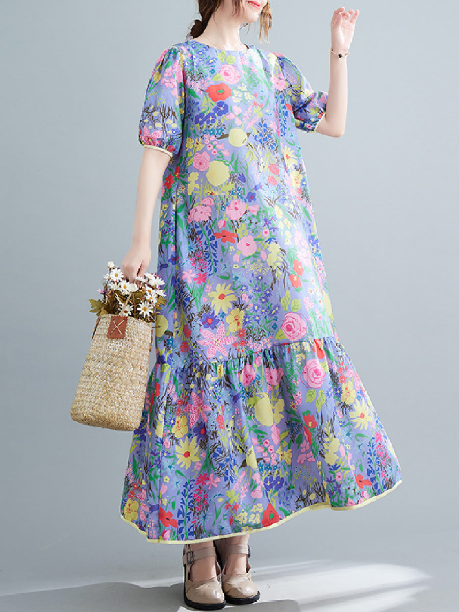 Floral Holiday Loose Dress