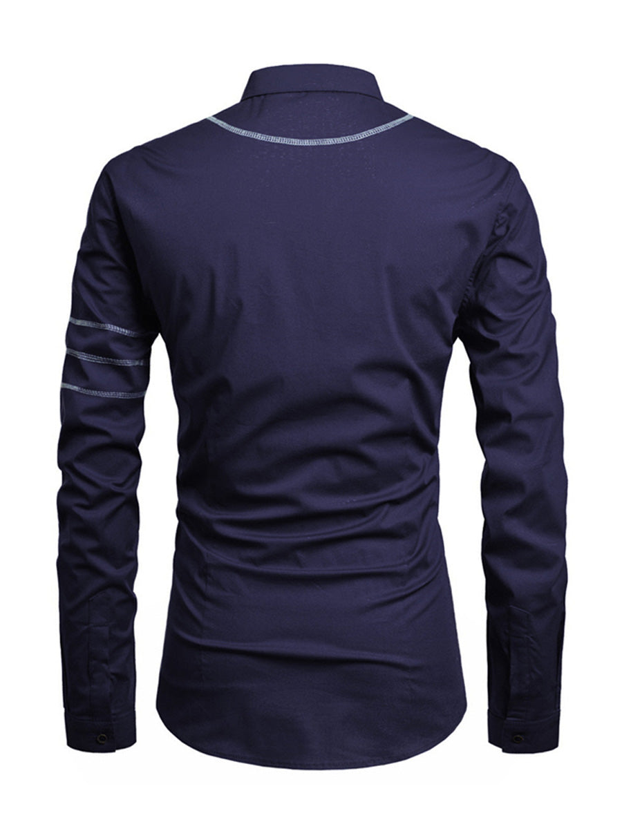 Men's business casual Long Sleeve Shirt