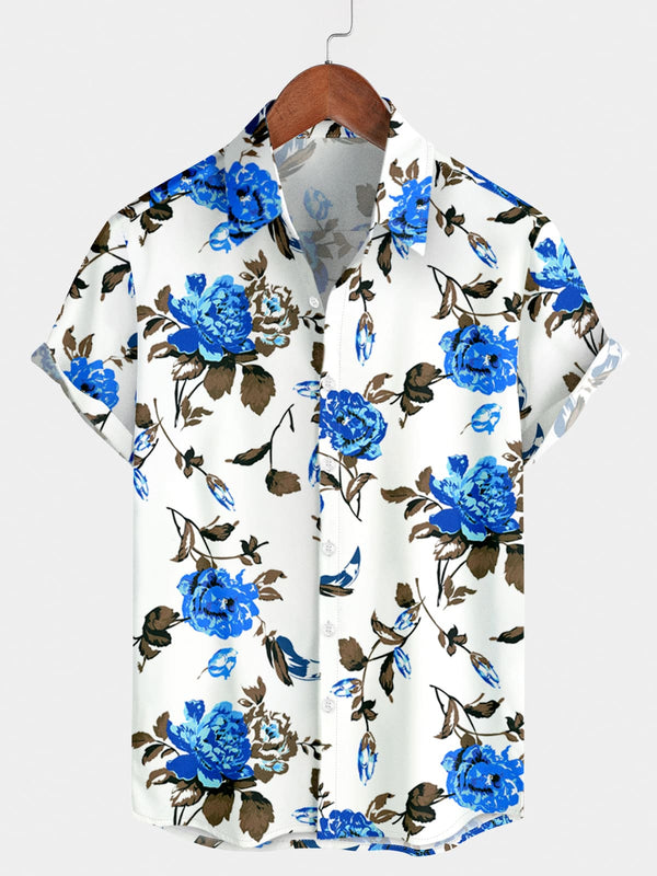 Men's casual Print Short Sleeve Shirt