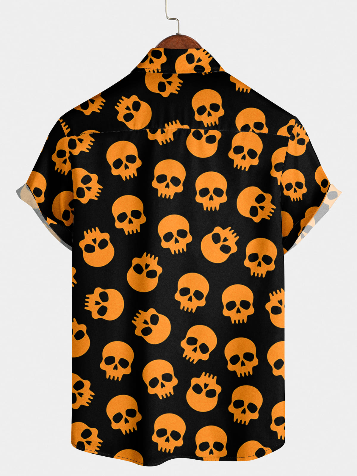 Men's Skull Print Short Sleeve Shirt