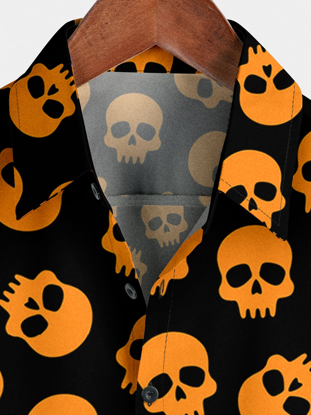 Men's Skull Print Short Sleeve Shirt