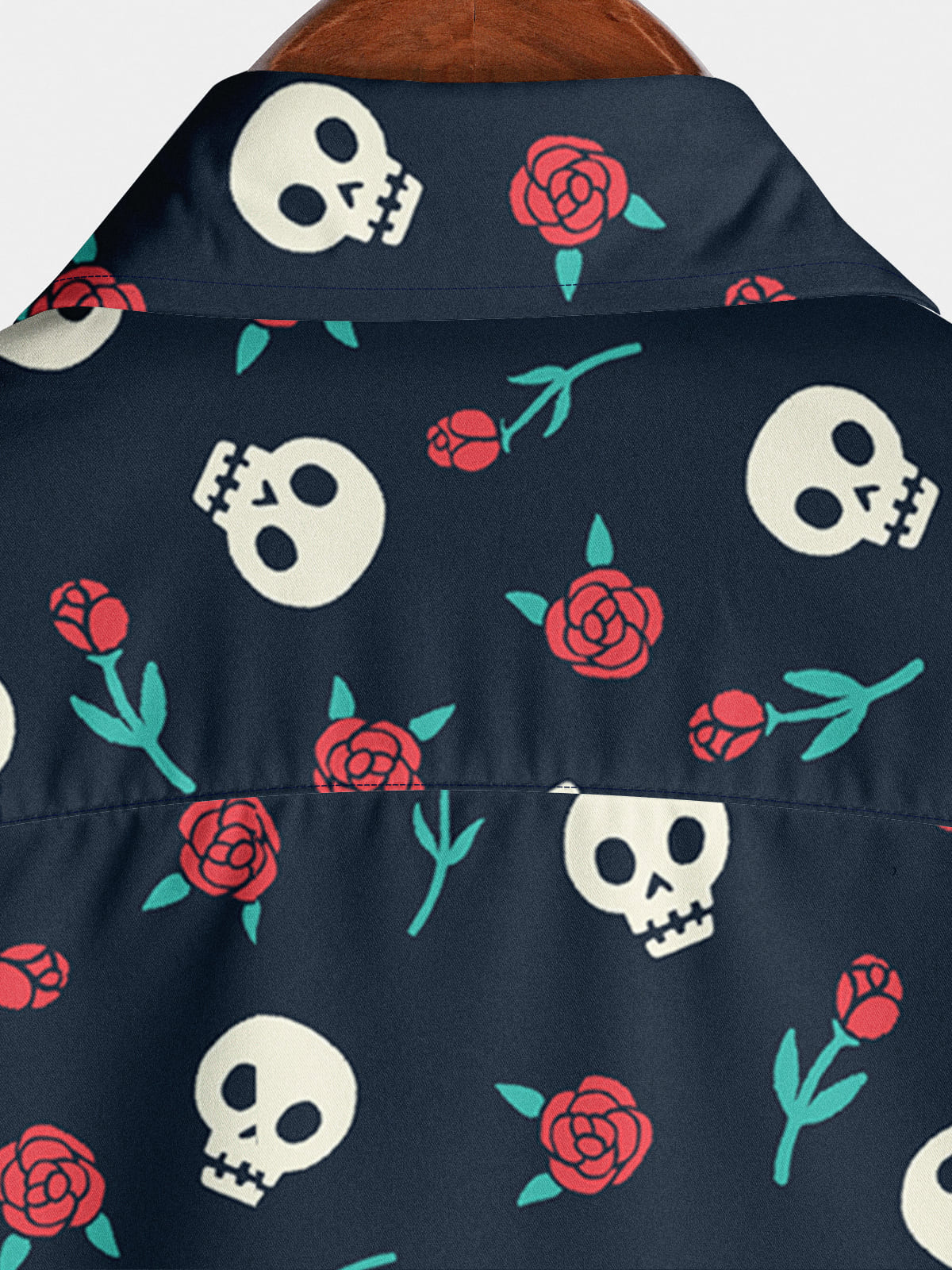 Men's Cartoon Skull Short Sleeve Shirt