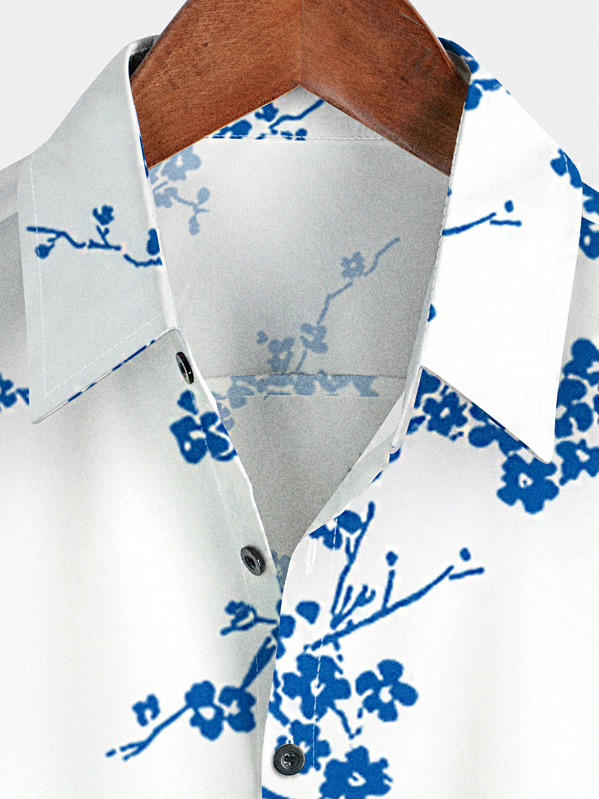 Camicia da uomo a maniche corte con stampa sakura