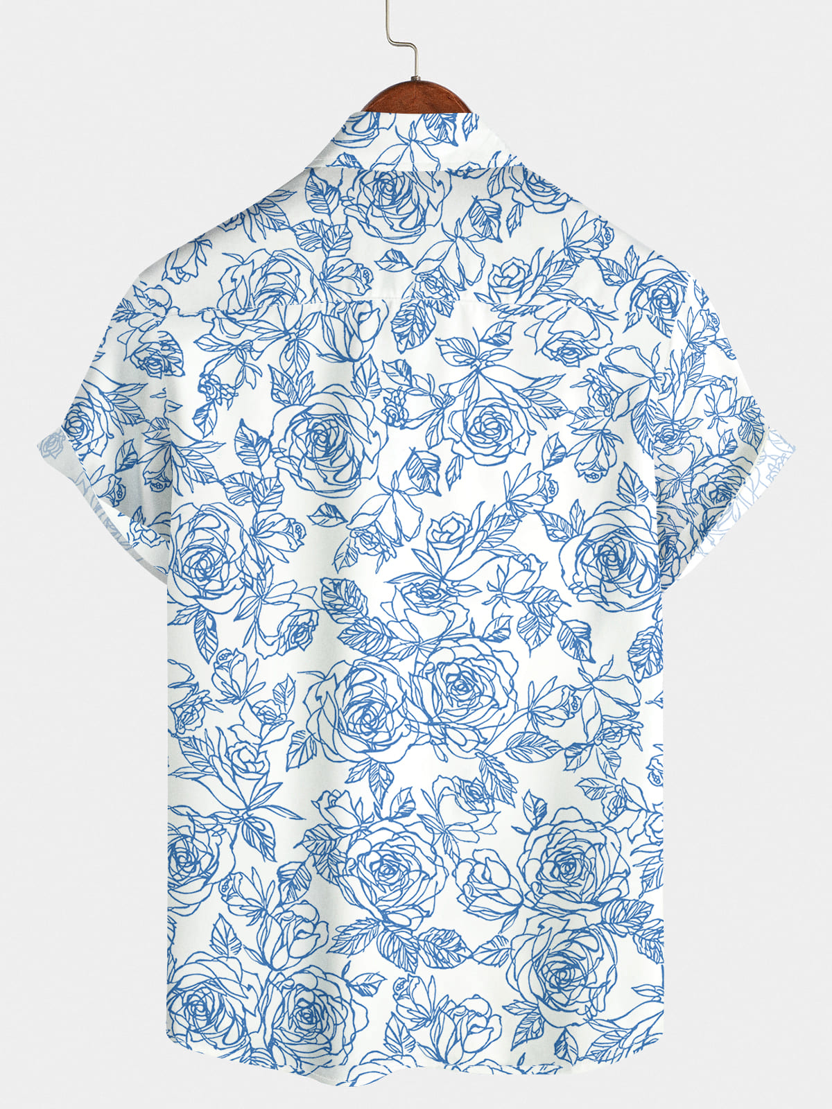 Chemise à manches courtes à imprimé floral pour hommes