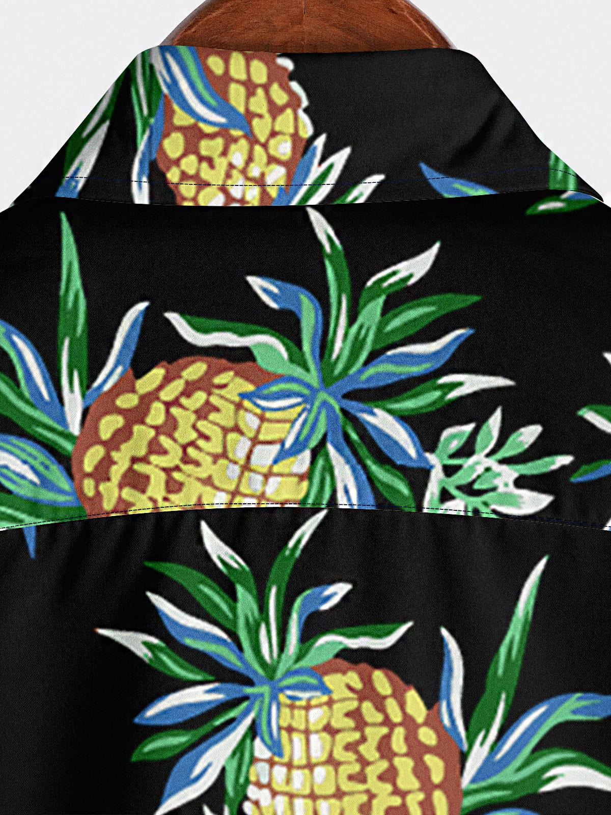 Chemise à manches courtes à imprimé ananas pour homme