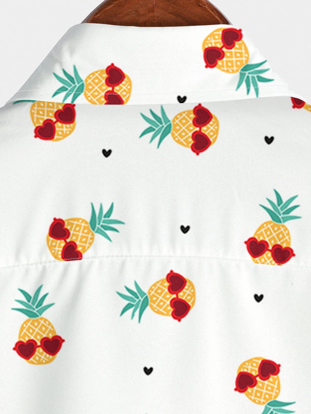 Chemise à manches courtes cœur ananas pour homme