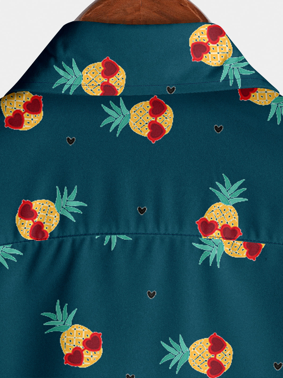 Chemise à manches courtes cœur ananas pour homme