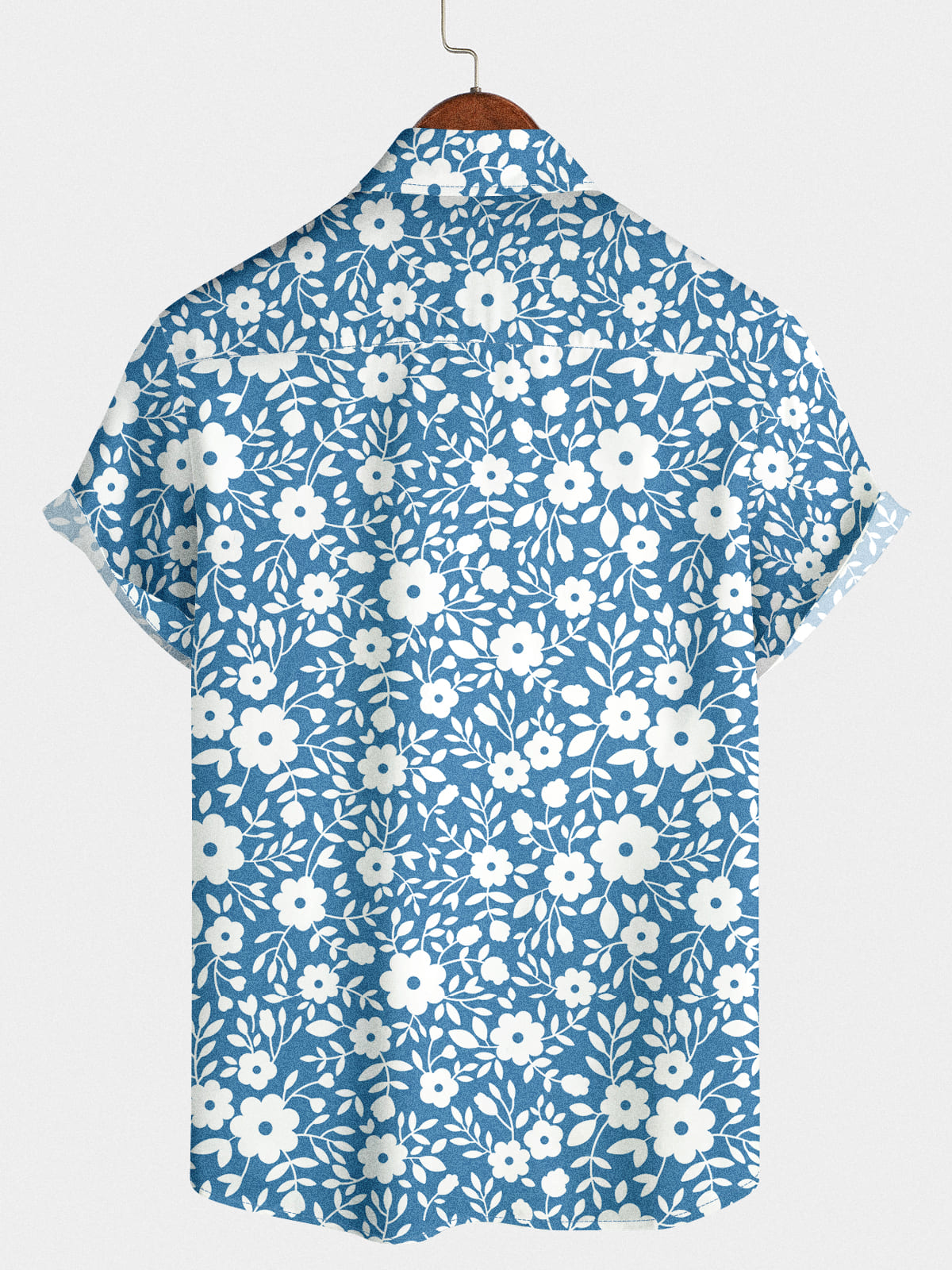 Chemise à manches courtes à imprimé floral pour hommes