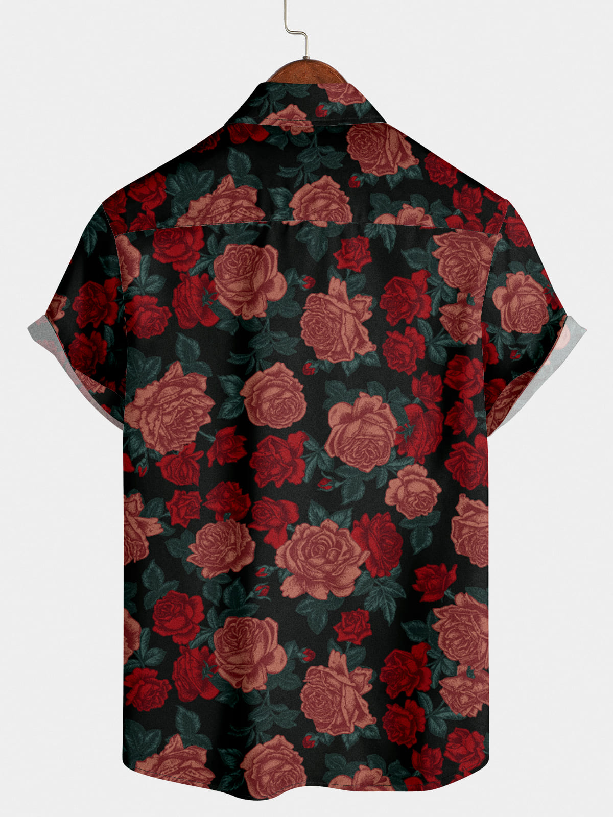 Chemise à manches courtes à fleurs pour hommes