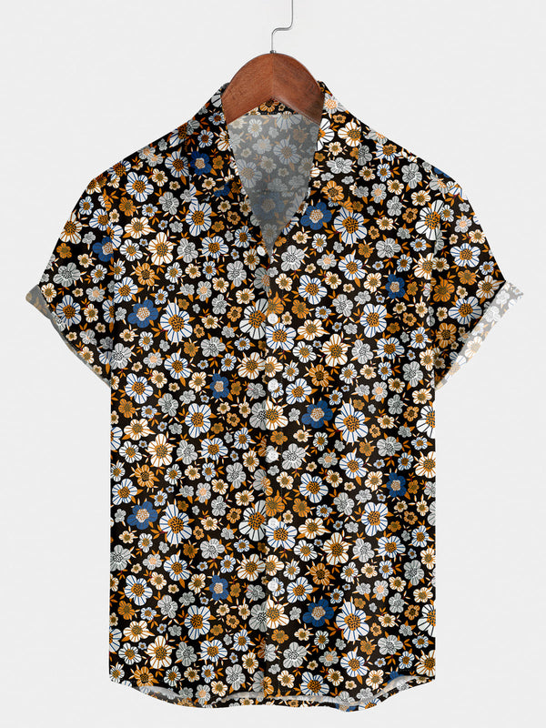 Men's Floral hawaiian Short Sleeve Shirt