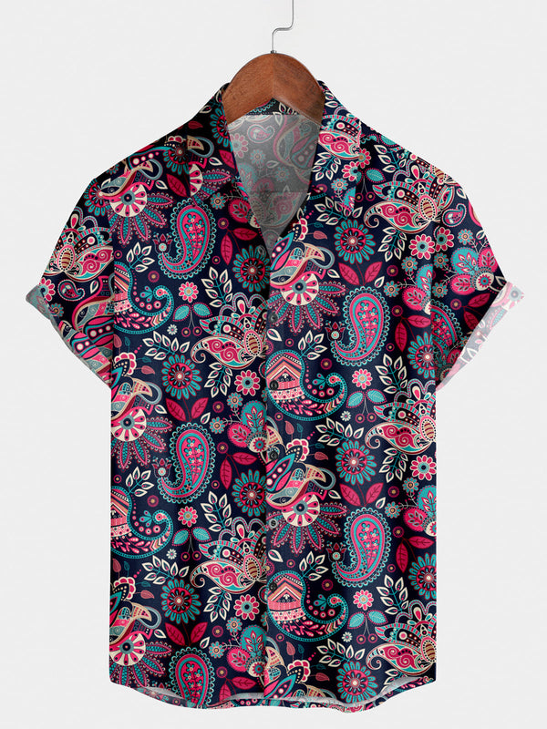 Men's Cashew hawaiian Short Sleeve Shirt