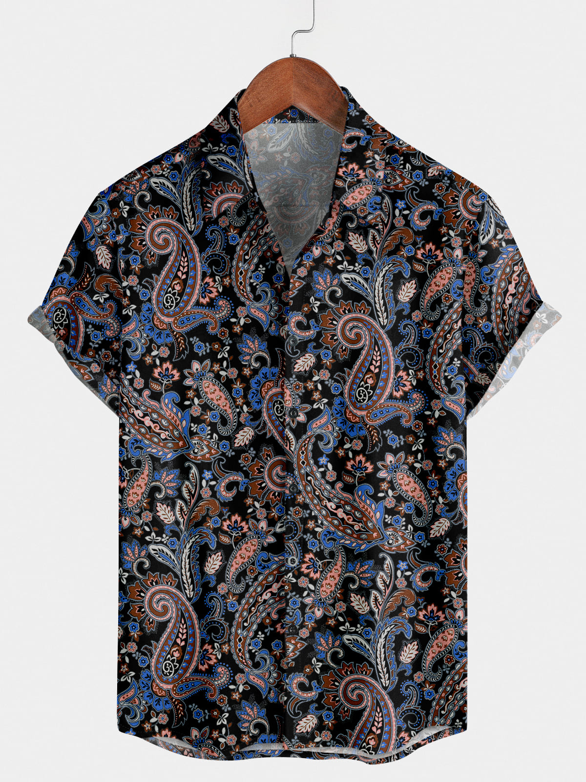 Men's Cashew Print Short Sleeve Shirt