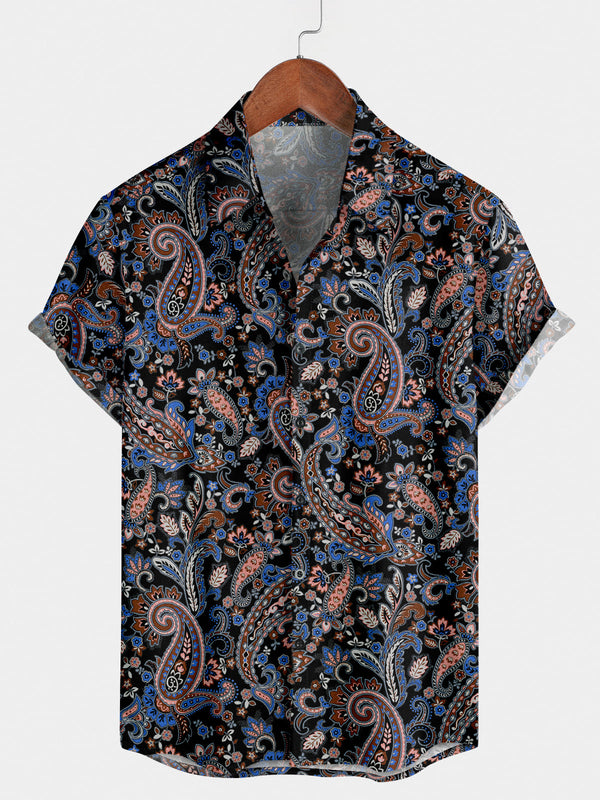 Men's Cashew Print Short Sleeve Shirt