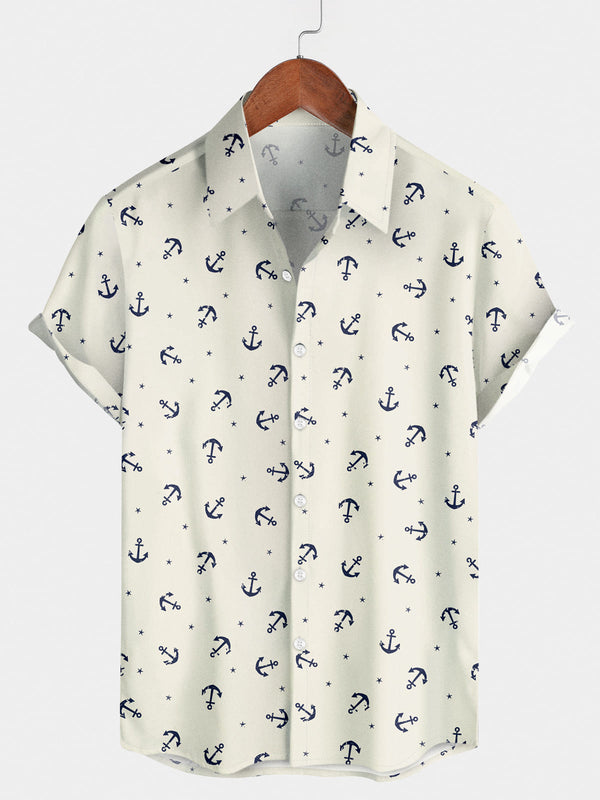 Men's Anchor Star Short Sleeve Shirt