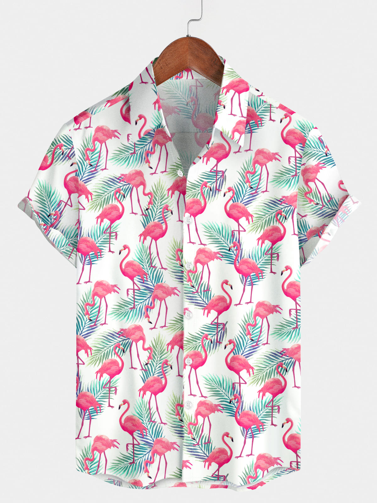 Men's Flamingo Holiday Short Sleeve Shirt