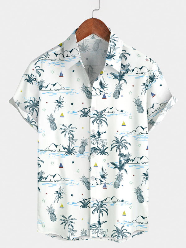 Men's Pineapple Beach Short Sleeve Shirt