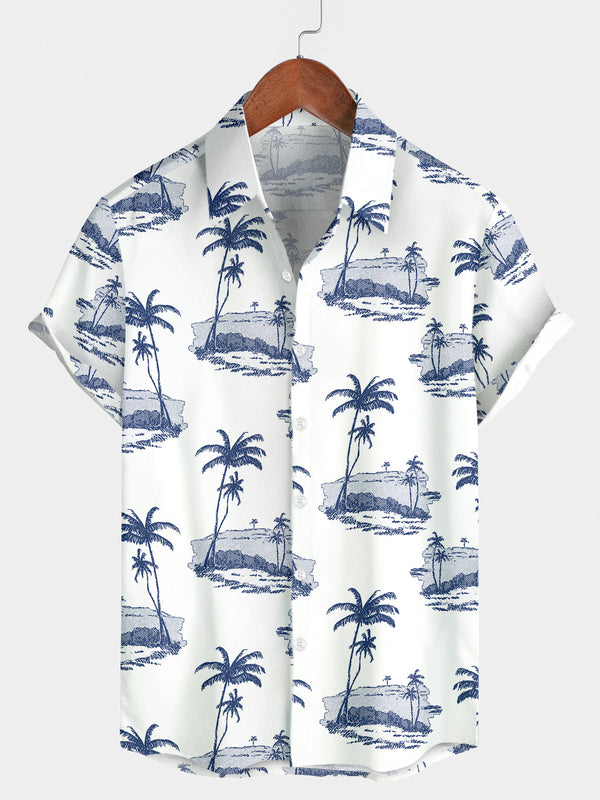 Men's Coconut Tree Short Sleeve Shirt