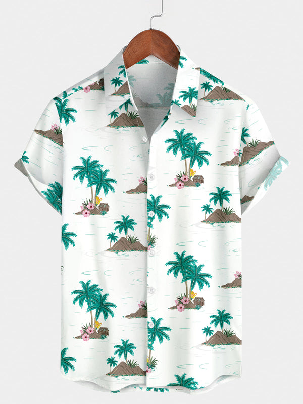 Men's Holiday Hawaiian Short Sleeve Shirt