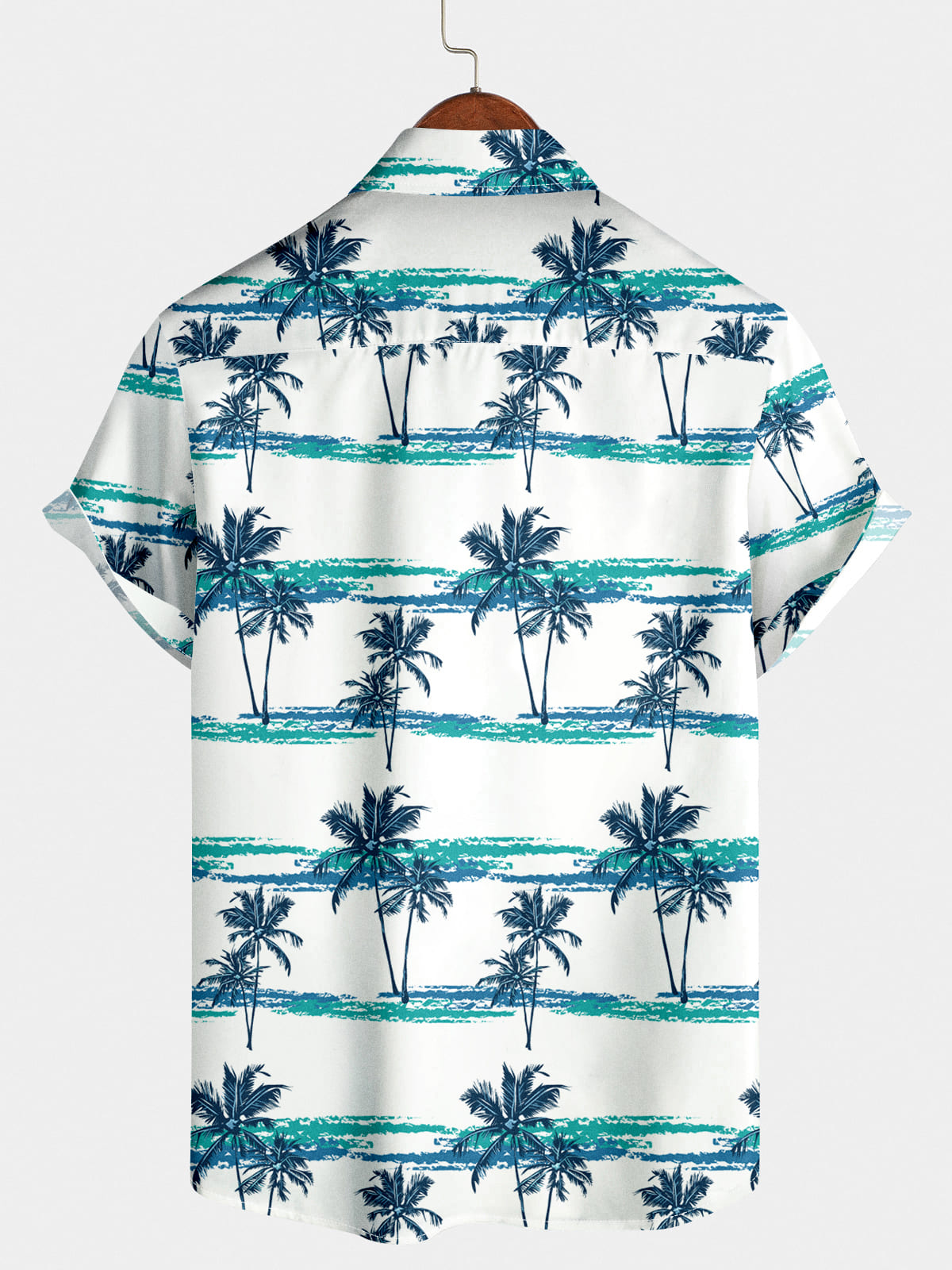 Chemise hawaïenne de plage à manches courtes pour hommes