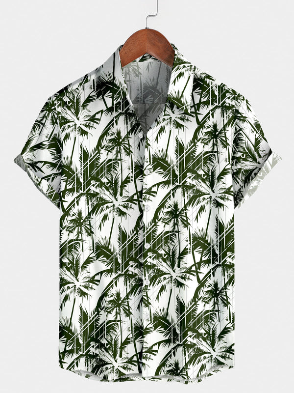 Camicia a maniche corte per vacanze verticali da uomo