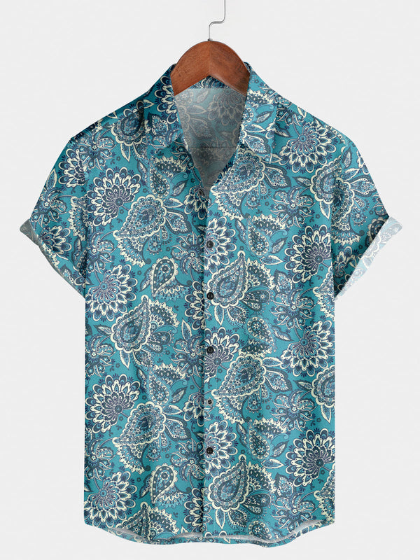 Camicia a maniche corte da uomo Paisley Holiday