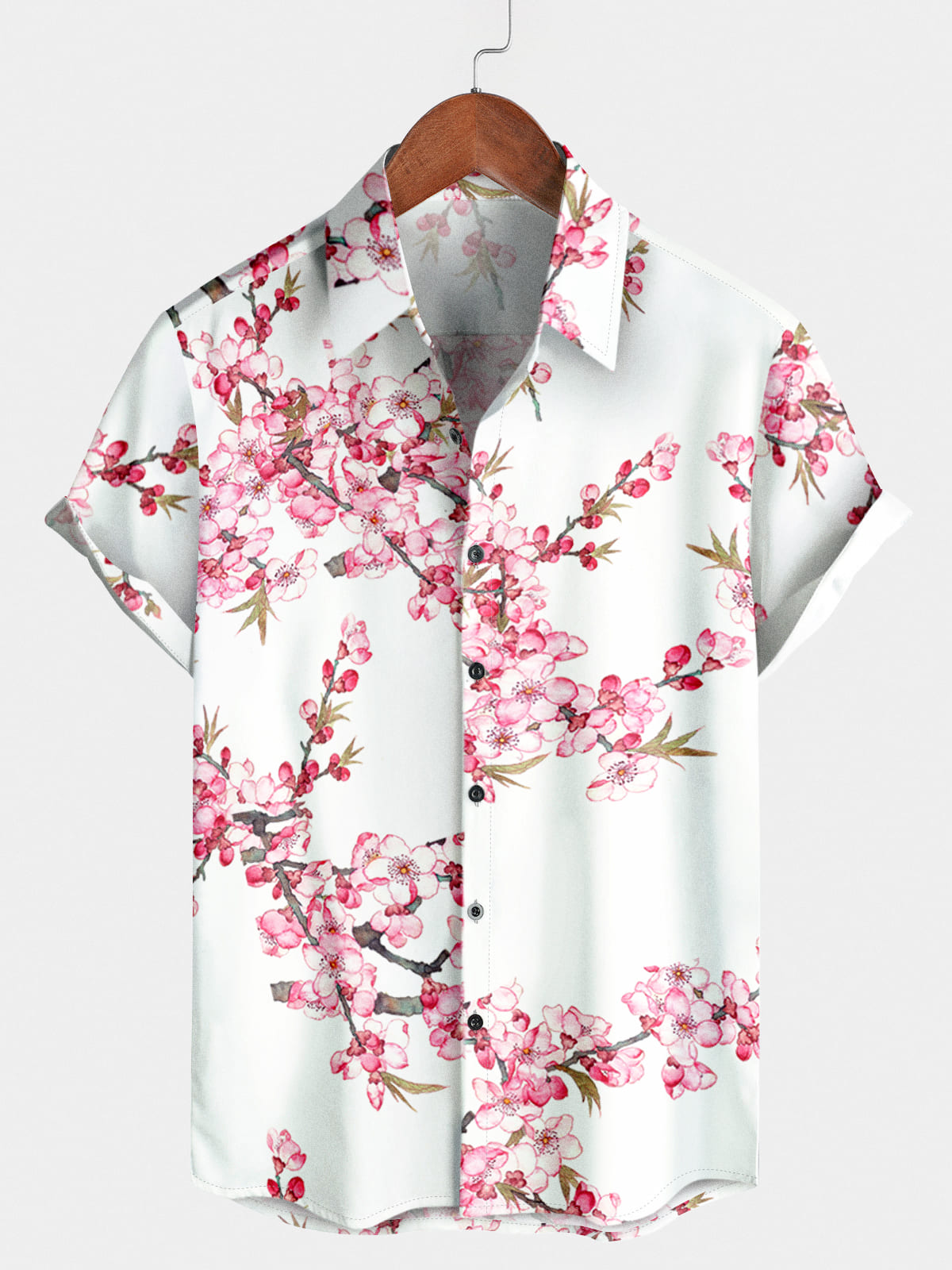 Chemise à manches courtes hawaïenne à fleurs pour hommes