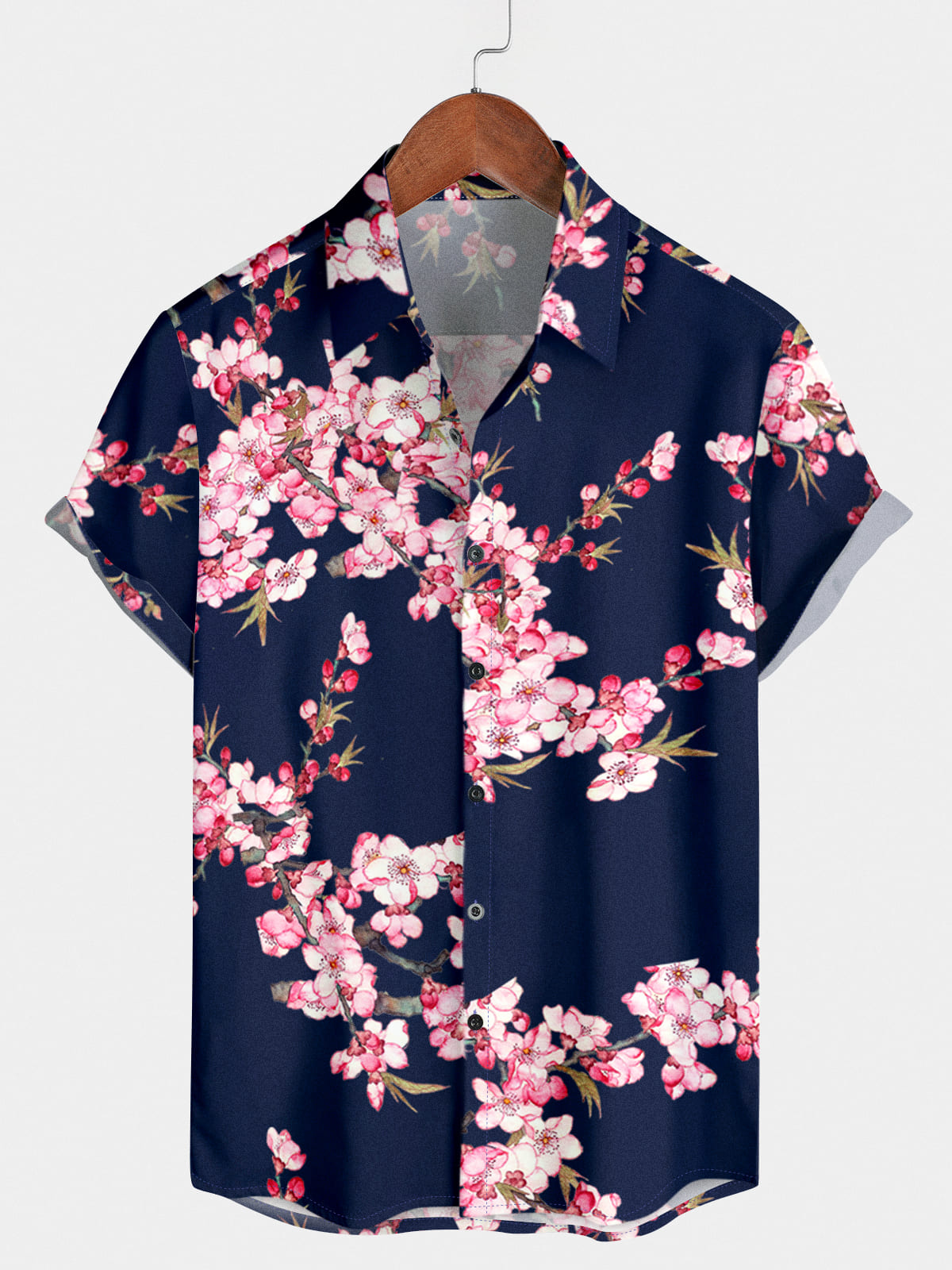 Chemise à manches courtes hawaïenne à fleurs pour hommes