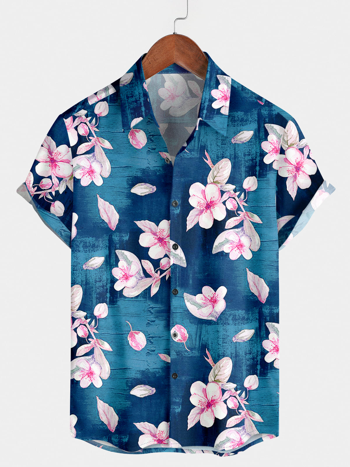 Chemise à manches courtes à fleurs pour hommes