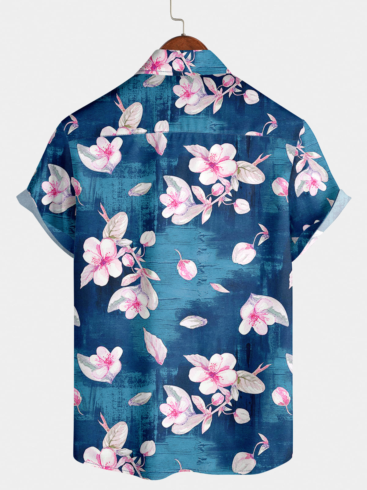 Chemise à manches courtes à fleurs pour hommes