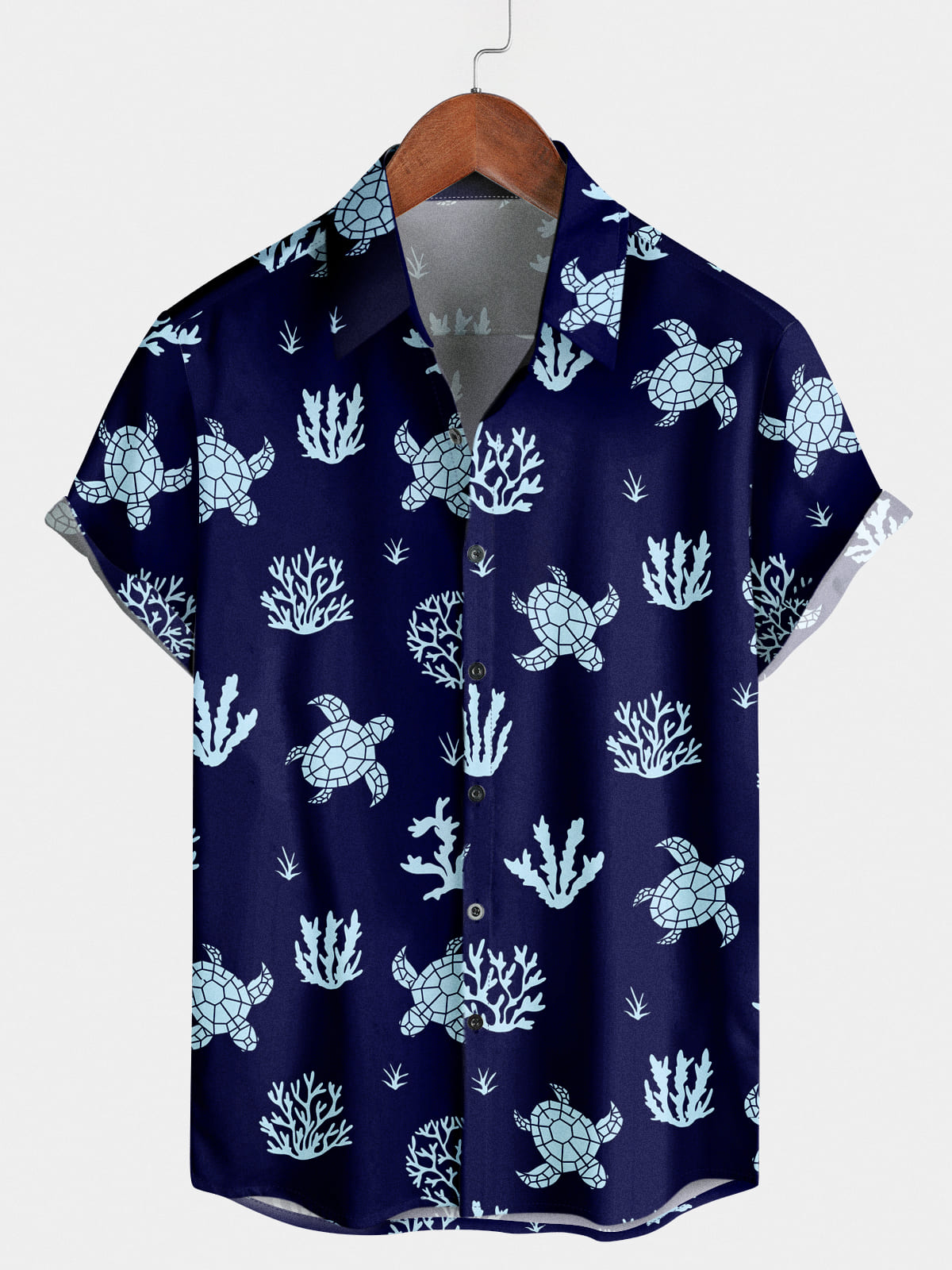 Chemise à manches courtes Turtle coral pour hommes