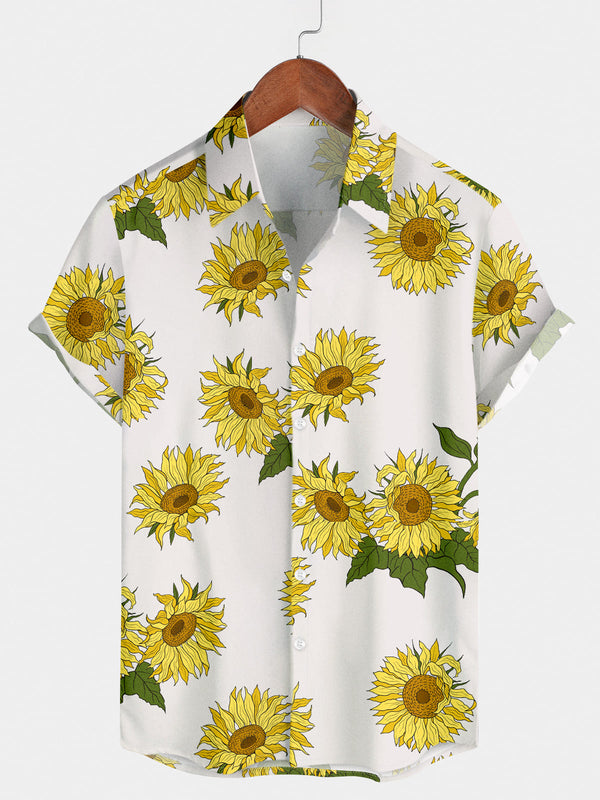 Men's Sunflower Holiday Short Sleeve Shirt