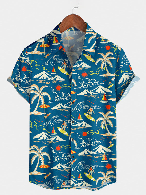 Men's Beach Holiday Short Sleeve Shirt