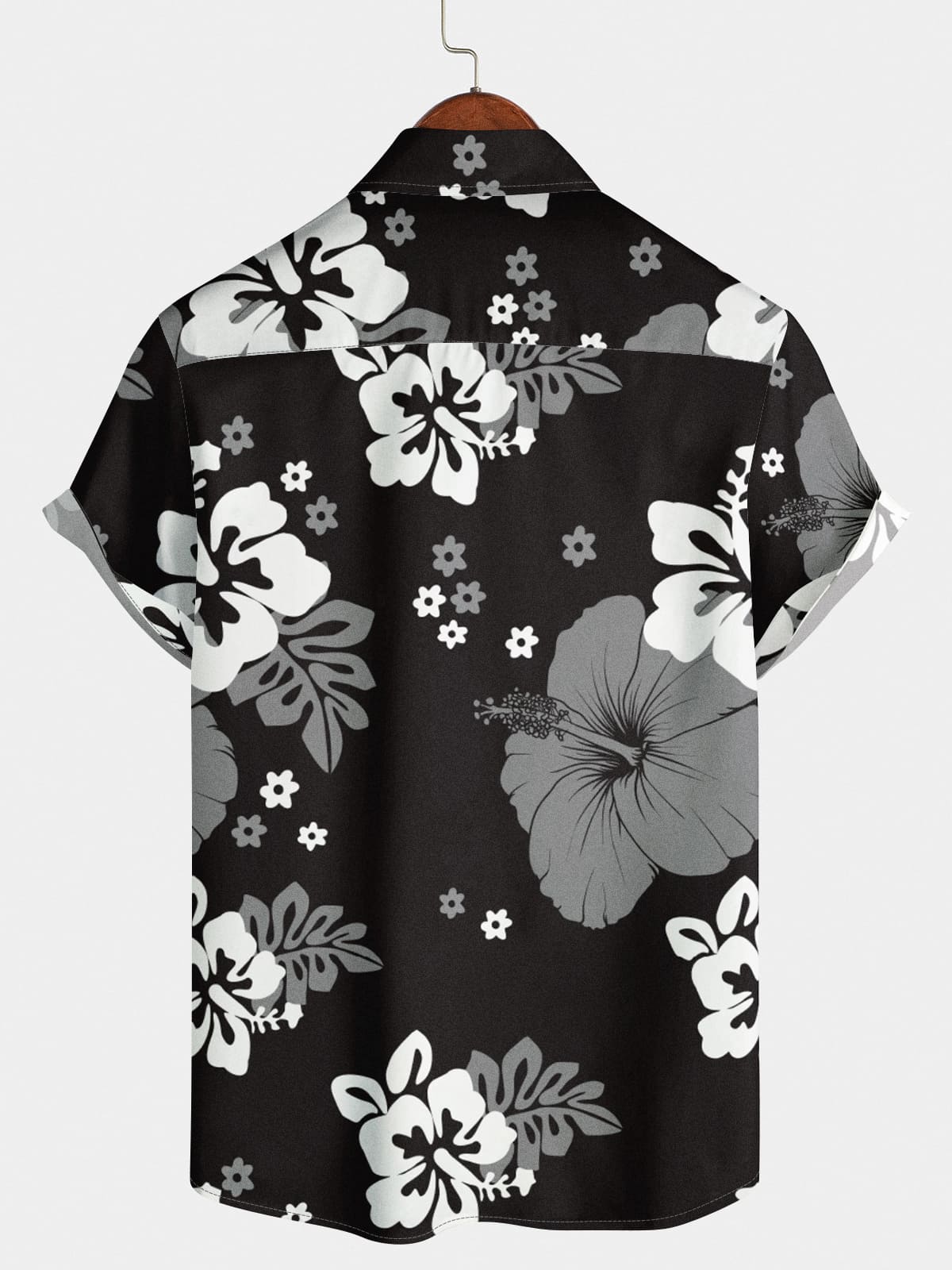 Chemise à manches courtes à imprimé floral pour hommes