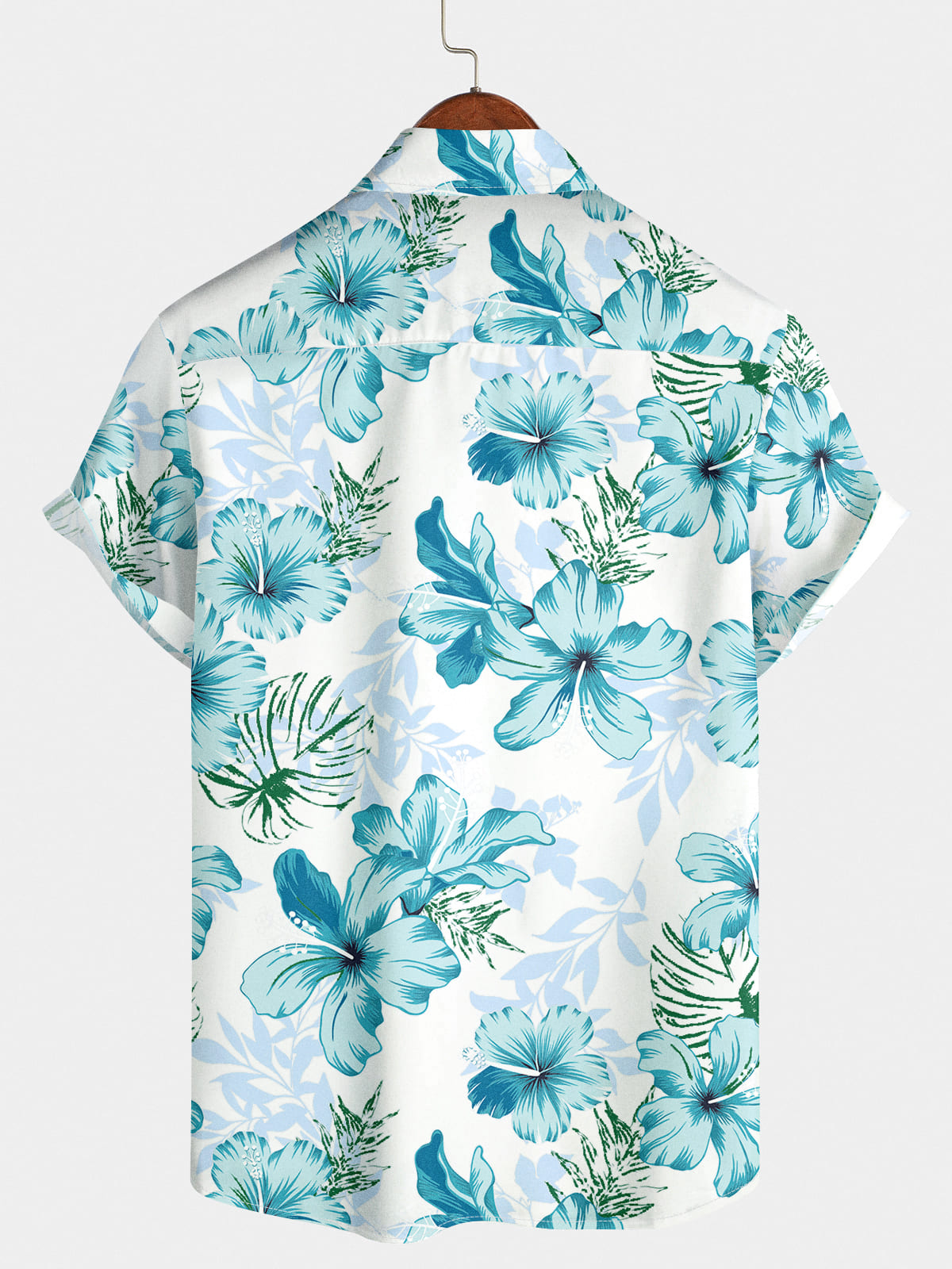 Chemise à manches courtes à imprimé floral pour hommes