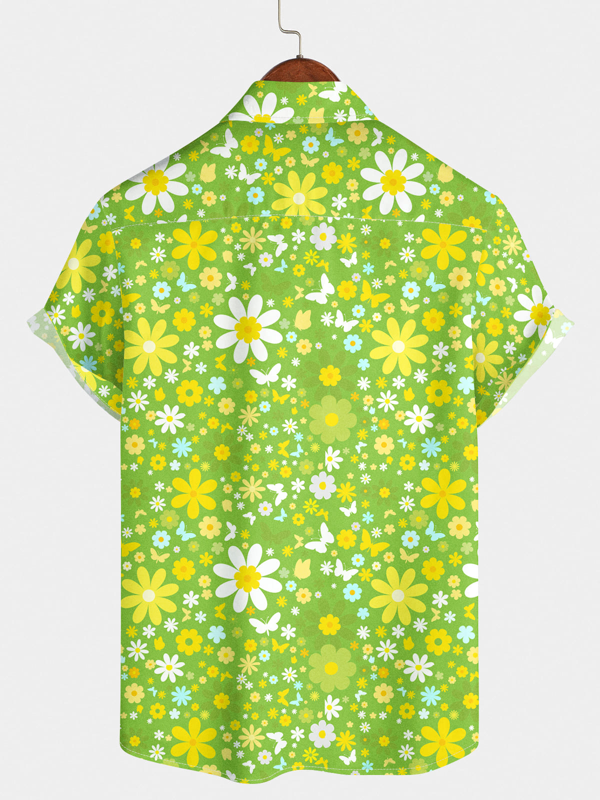 Chemise à manches courtes à imprimé floral pour hommes