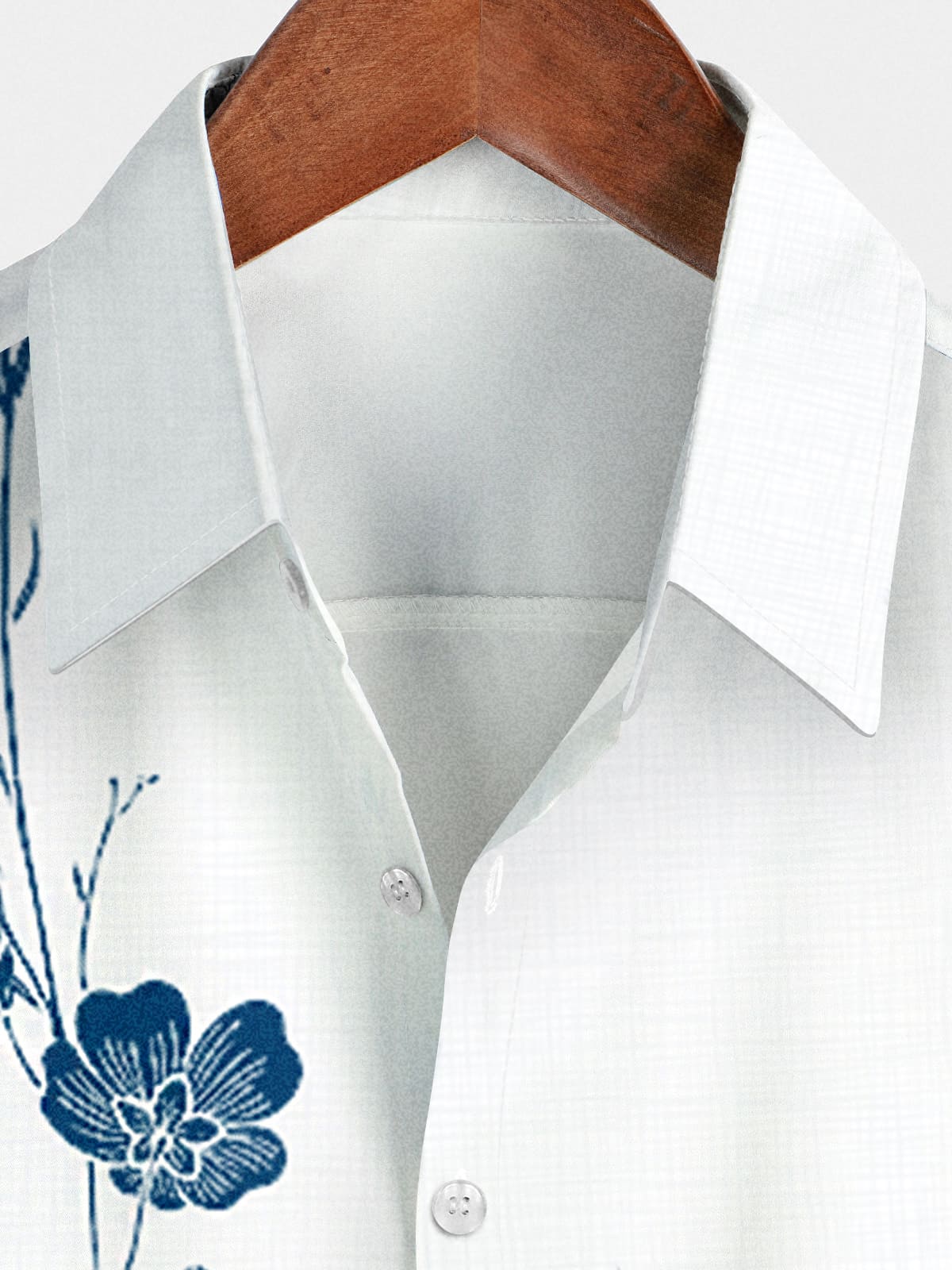 Camicia da uomo a manica corta verticale floreale