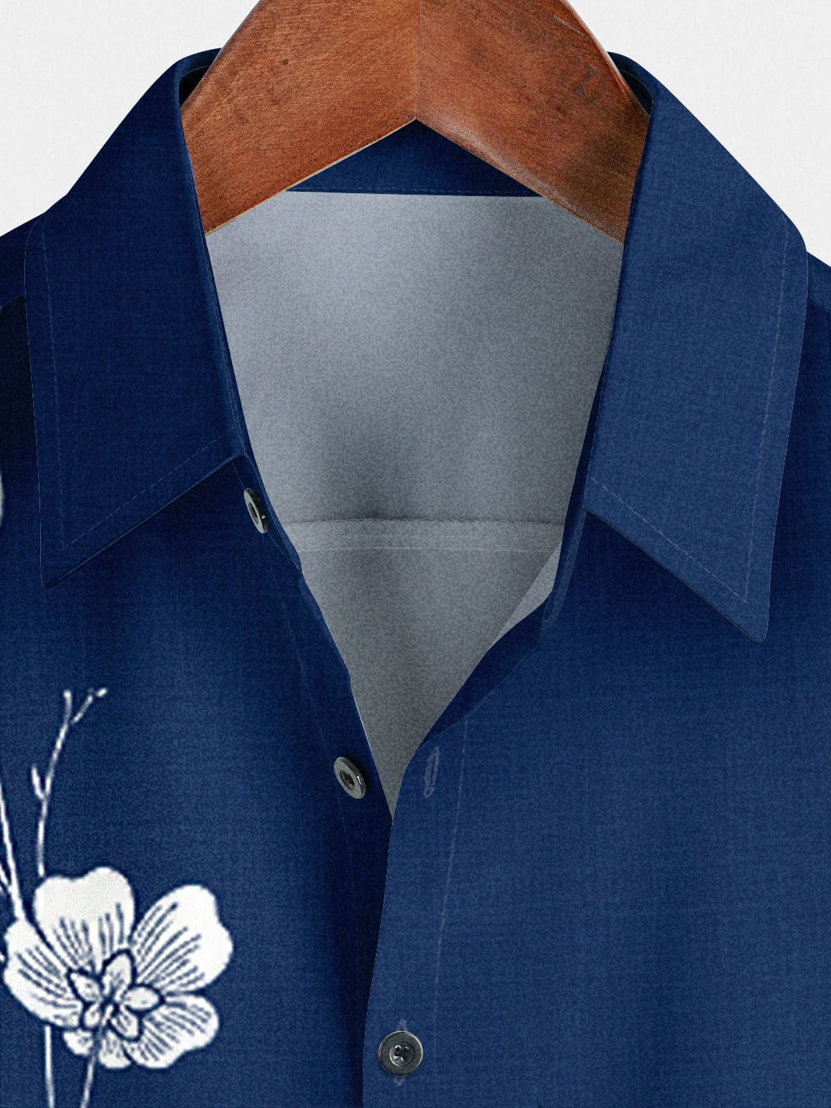 Camicia da uomo a manica corta verticale floreale