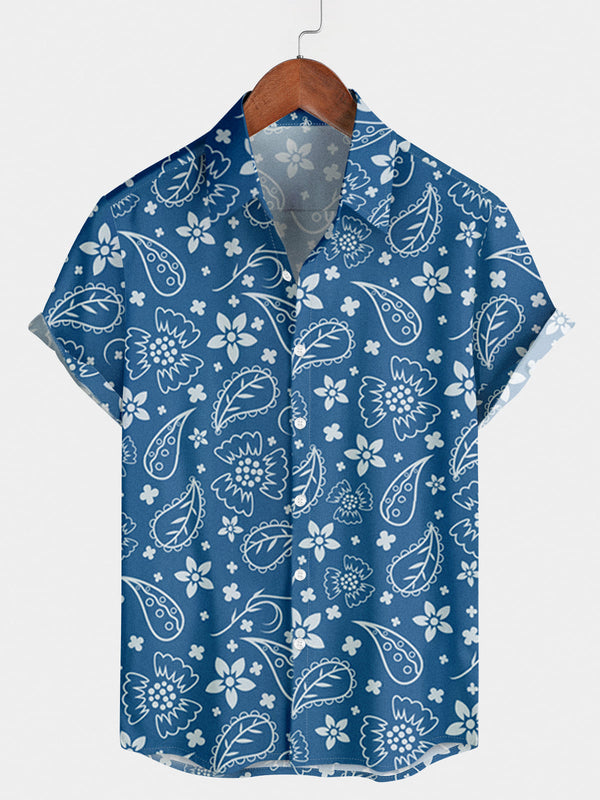 Men's Cashew flower Short Sleeve Shirt