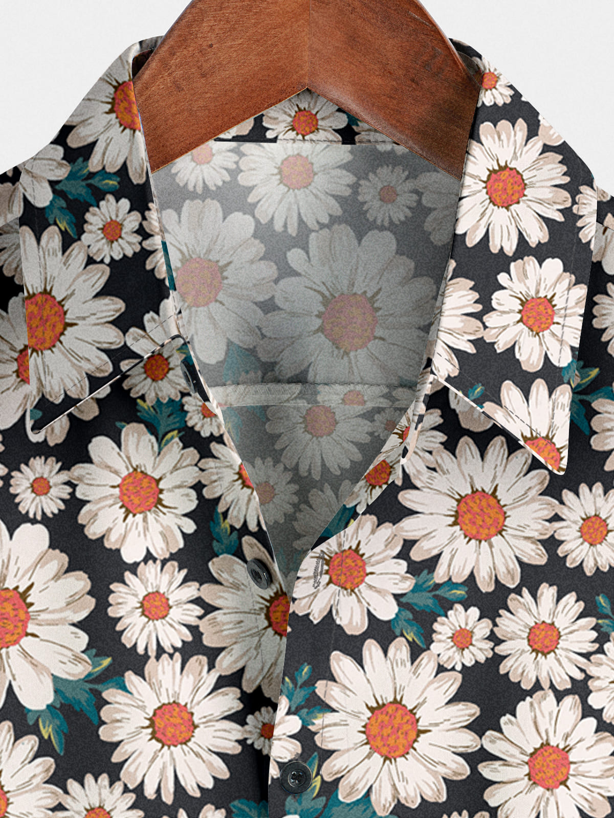 Men's Daisy Print Short Sleeve Shirt