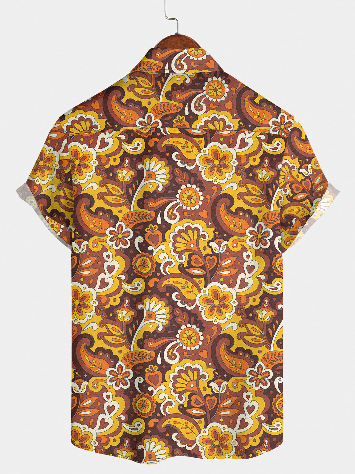 Chemise à manches courtes à fleurs de cajou pour hommes